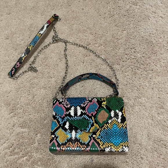 Multicolor snakeskin small crossbody purse - Picture 3 of 4